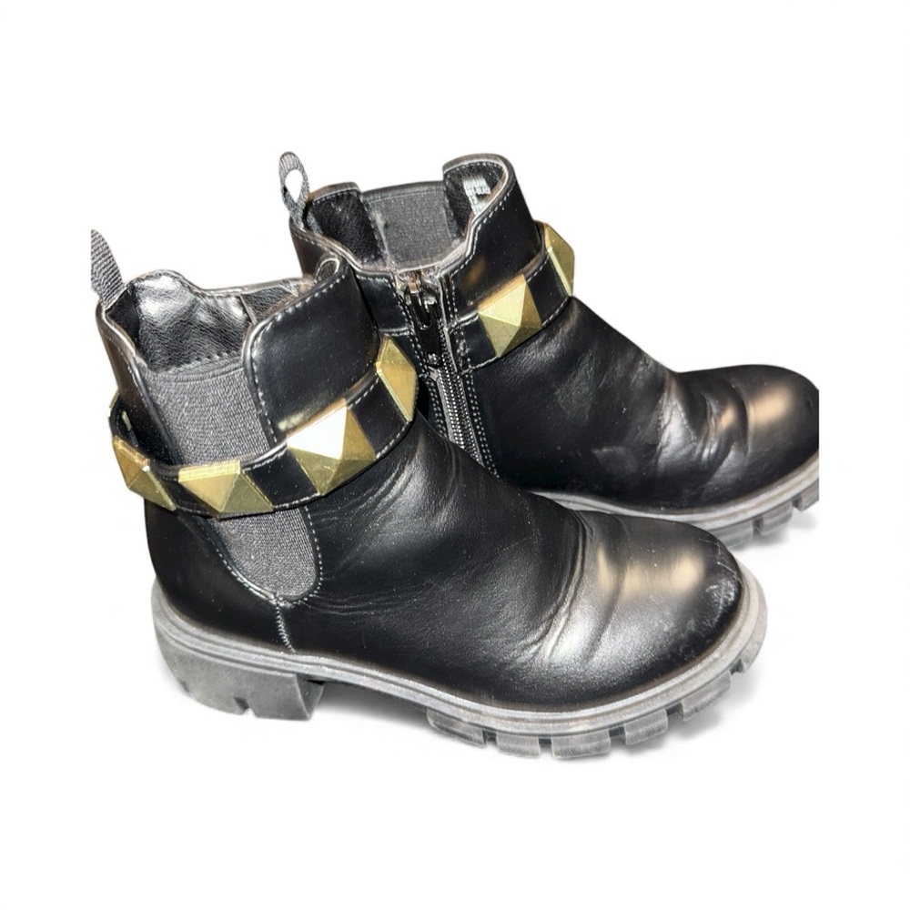 Sugar Black and Gold Kids Boots